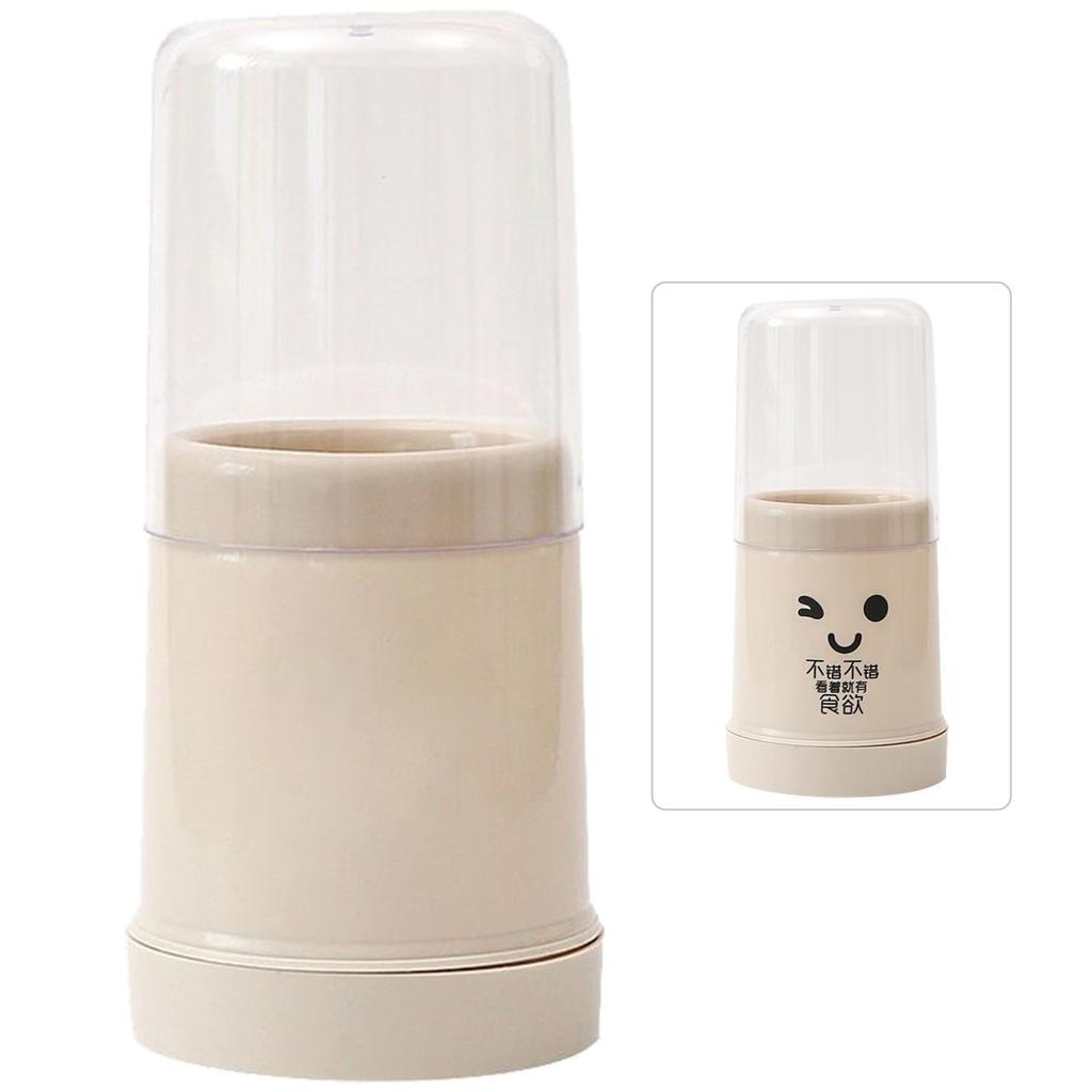 Kitchen Utensil Round Holder with Lid Easy to Clean Covered Cutlery and Utensil Holder for Chopsticks Spoons Forks