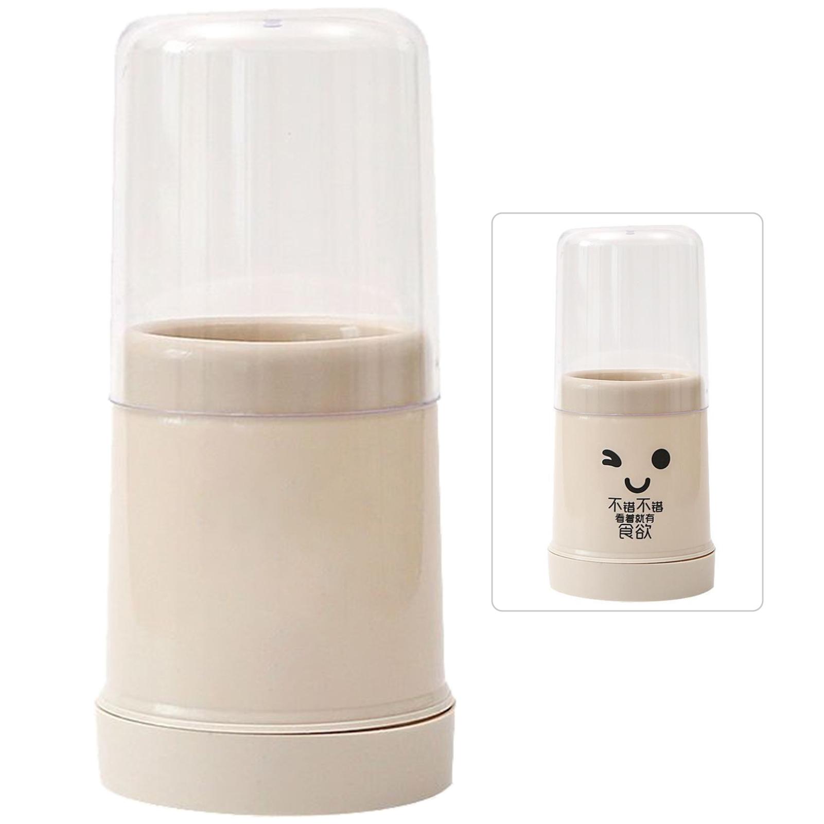 

Круглая подставка для кухонных принадлежностей с крышкой, пластиковая подставка для хранения столовых приборов, круглая сушилка для столовых приборов для дома, аксессуары для хранения бежевый