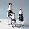 3 Pezzi Ornamenti di Pollo in Legno per Decorazione Casa Camera da Letto, Artigianato Fatto a Mano, Accessori Creativi per Scrivania Ufficio, Regali di Compleanno