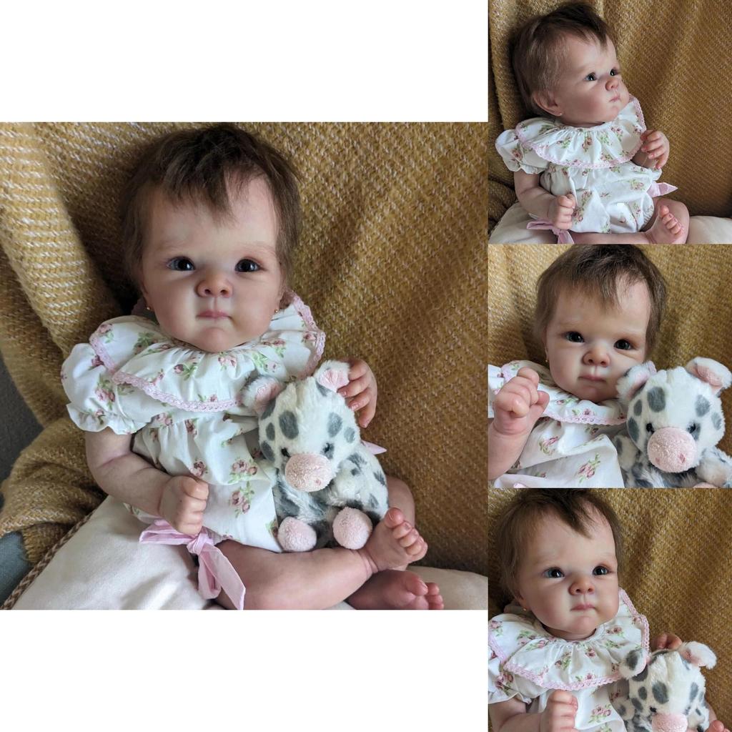 Boneca Bebê Reborn de Silicone 18 polegadas Brinquedo Realista para Crianças Para Colecionadores e Presentes