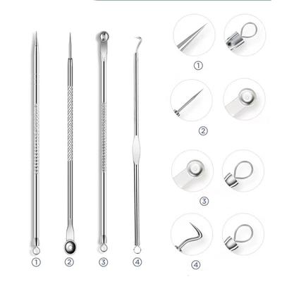 4Pcs/Set Stainless Steel Acne Needle Blackhead Acne Removal Tool