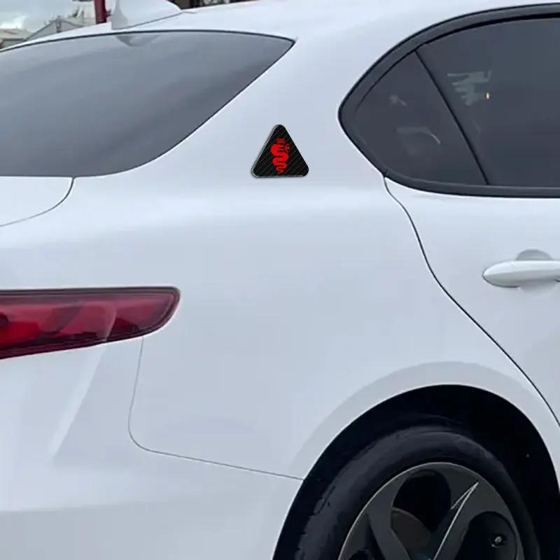 XWFF6 2Pcs Snake Logo Decal Car Side Fender Body Badge Sticker For Alfa Romeo Giulia Mito Giulietta 159 156 147 Sportiva Stelvio GT
