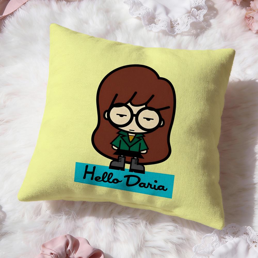Cartoon D-DariaS Cushion Cover Premium Comfort Reversible Pillow Cove -Two in One Design for Any Room & Car Interior