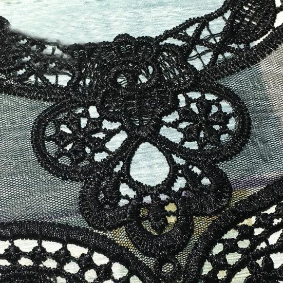 DIY-Stickerei, Spitze, hohl, runder Ausschnitt, Kragenbesatz, Kleidung, Nähen, Applikation