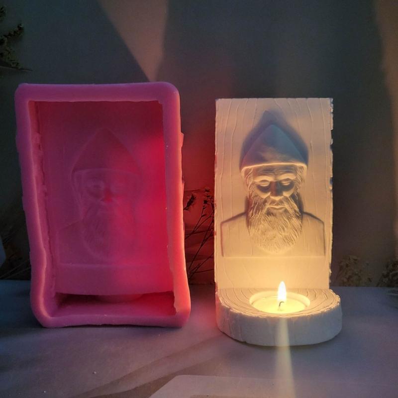 Wall Mounted Jesuses Candlesticks Silicone Molds Resin Moulds Religious Molds
