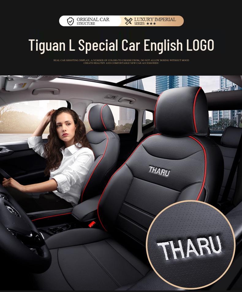 Volkswagen Tharu Four-Season Universal Leather Seat Covers - Wear-Resistant, Full Coverage for 5-Seaters
