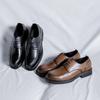 British Leather Shoes Men's Business High-end Spring and Autumn Men's Casual Leather Shoes Wide Head with Suit Wedding Shoes 85675-R