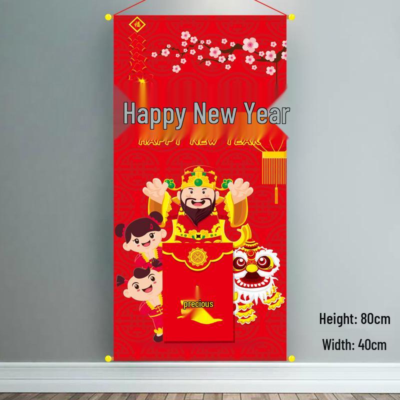 2026 Spring Festival Chinese New Year Living Room Decorations: Paper Hanging Ornaments for Home Scene
