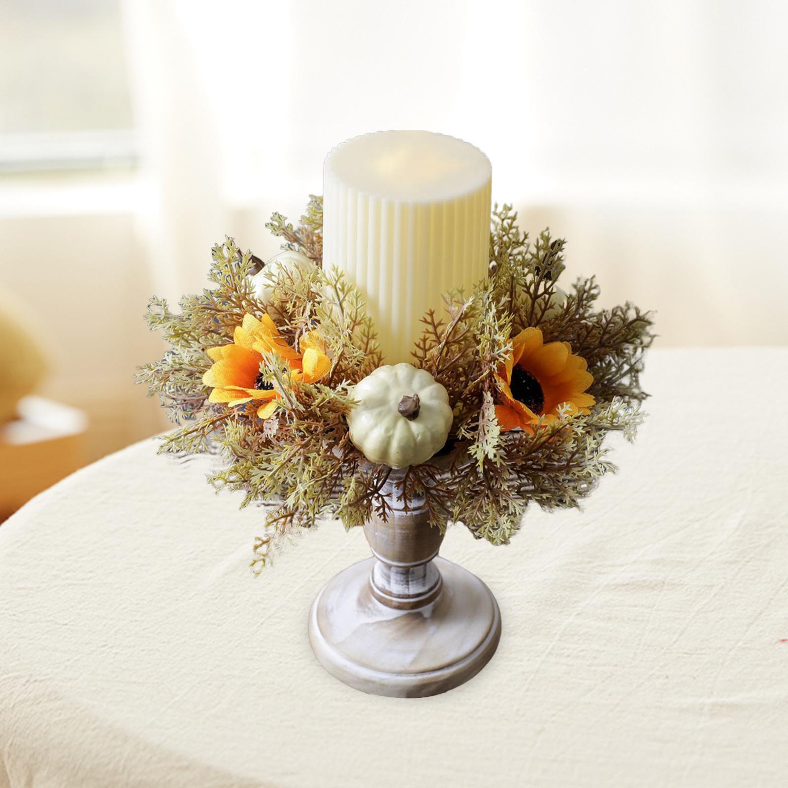 

Candle 9.8 Decoration Candle Wreath for Party Thanksgiving Celebration