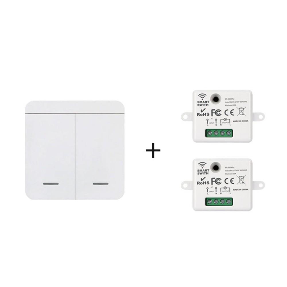 1/2/3 Gang Wireless Remote Control Switch Push Button 433MHZ Wireless Switch ON/OFF Switch Wall Panel Intelligent Switch