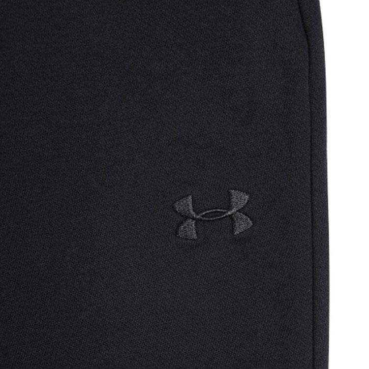 Under Armour L4L Elevated Solid Color Drawstring Fleece Training Jogger Pants Women bottoms Black 1388058-001