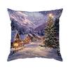Christmas Painting Cushion Pillowcase Printed Polyester 45x45cm Throw Pillowcover Decorative Sofa Cushion Pillowslip Home Decor