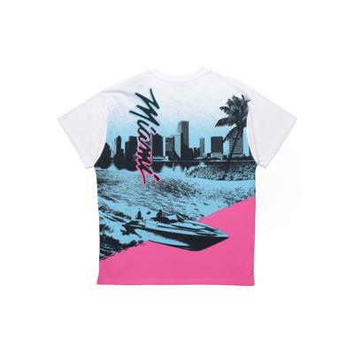 NBA Courtside City Edition Miami Heat Printed Sports Short Sleeve T-Shirt Men Tops White CT9388-100