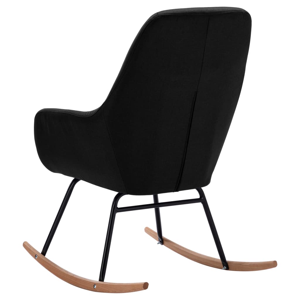 Rocking Chair Black Fabric