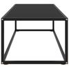 VidaXL Table basse Noir avec verre noir 120x50x35 cm