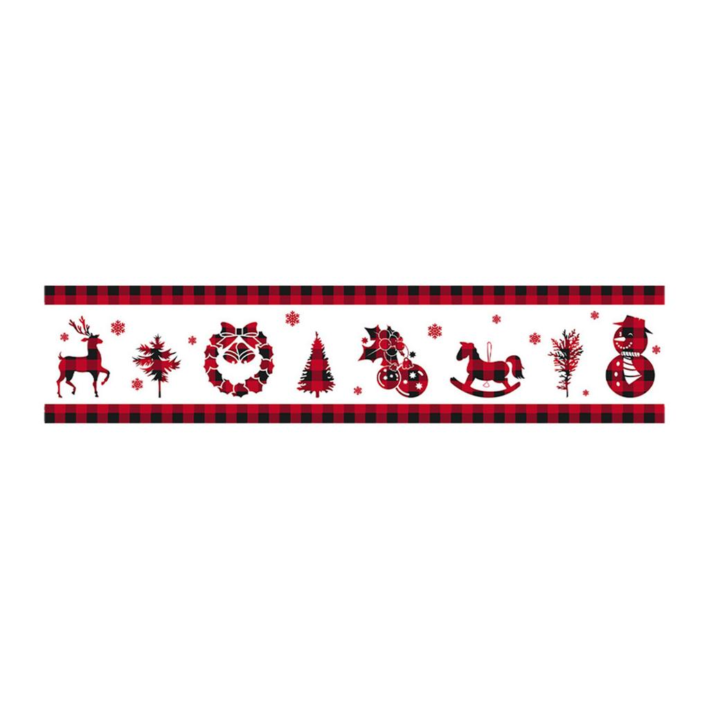 1 Pc Christmas Table Runner Reusable Table Cloth Creative Christmas Table Flags Printed Flags for Anniversary Banquet Festival