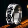 Men's 8mm Retro Titanium Steel Ring: Light Luxury, Niche Design