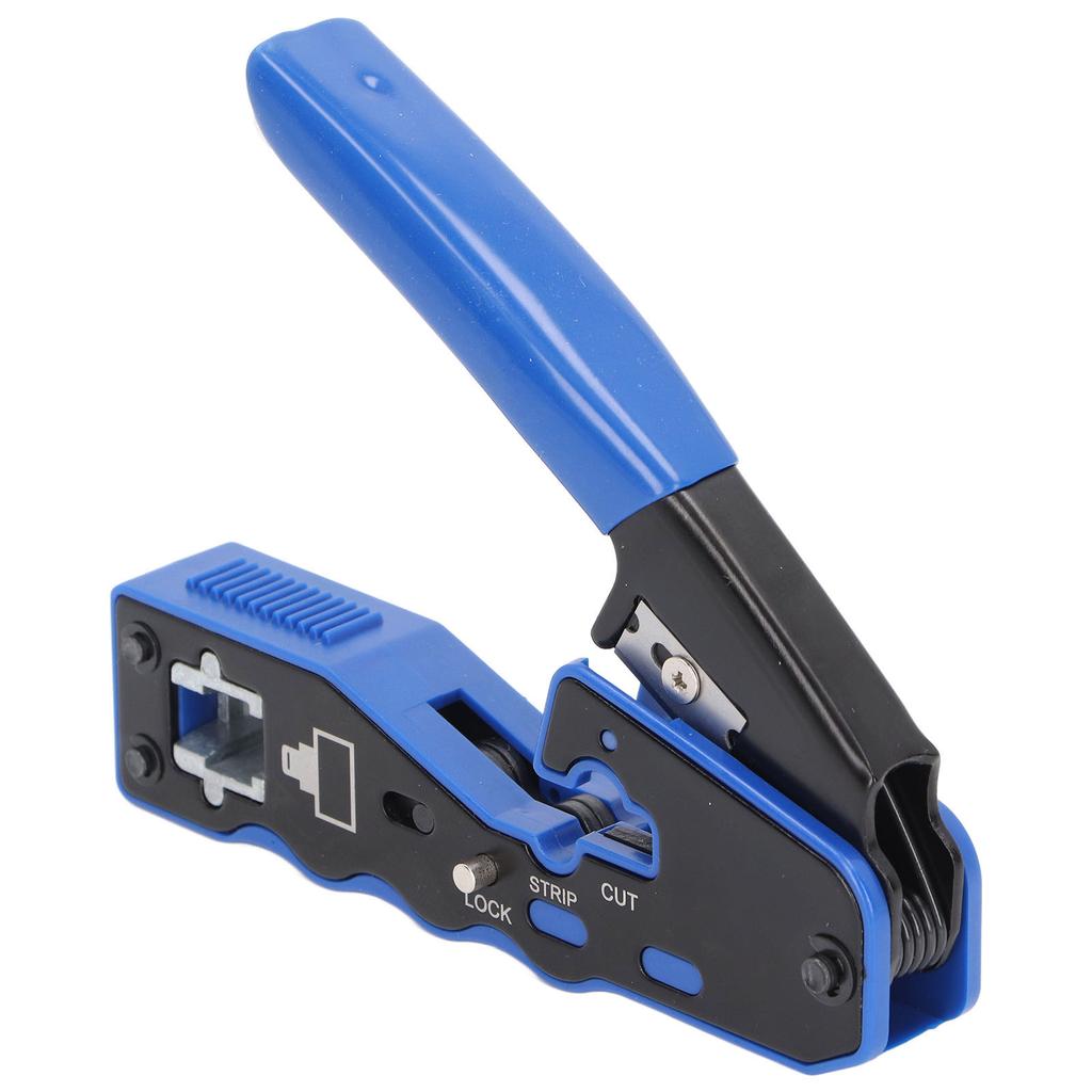 Pass Through Crimping Tool 8P8C Network Registered Jack Crimper Wire Stripper for CAT5 CAT5E CAT6
