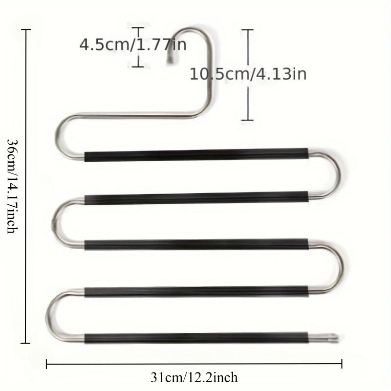 3pcs Metal Hangers Multi-Use Clothes Hangers Pants Skirts Belts Ties Scarves Space-Saving Storage Organizers Clothing Rack