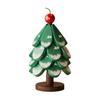 Christmas Tree Trivet Mats Set Heat-Resistant Wood Tripod Pot Holder Stain Resistant Table Protectors for Kitchen Dining
