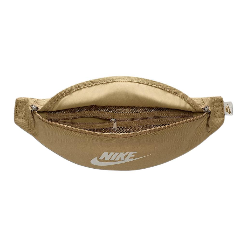 Nike Heritage Letter Logo Print Polyester Waist Bag Unisex Waist Bag Beige DB0490-297
