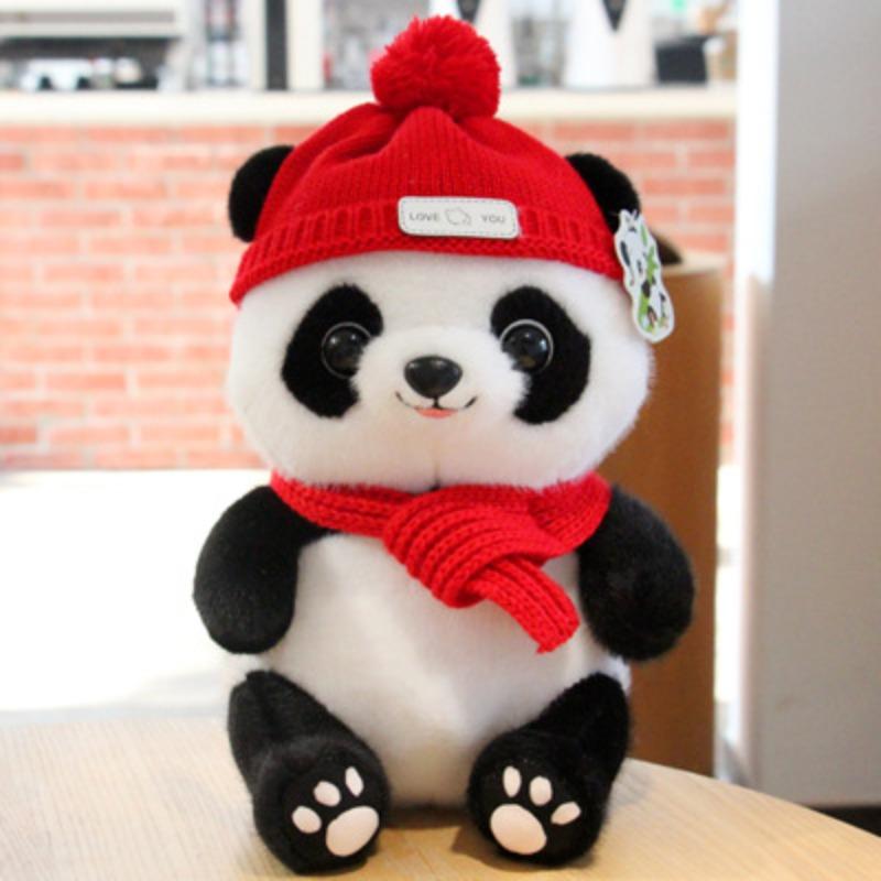 

Новогодний талисман Праздничная плюшевая игрушка Панда Кукла Большая панда Тряпичная кукла Сувенир из Чэнду Подарок 25cm