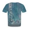 Women's Short Sleeve Shirt Button Plus Size T-Shirt Flower Printed Casual Tops