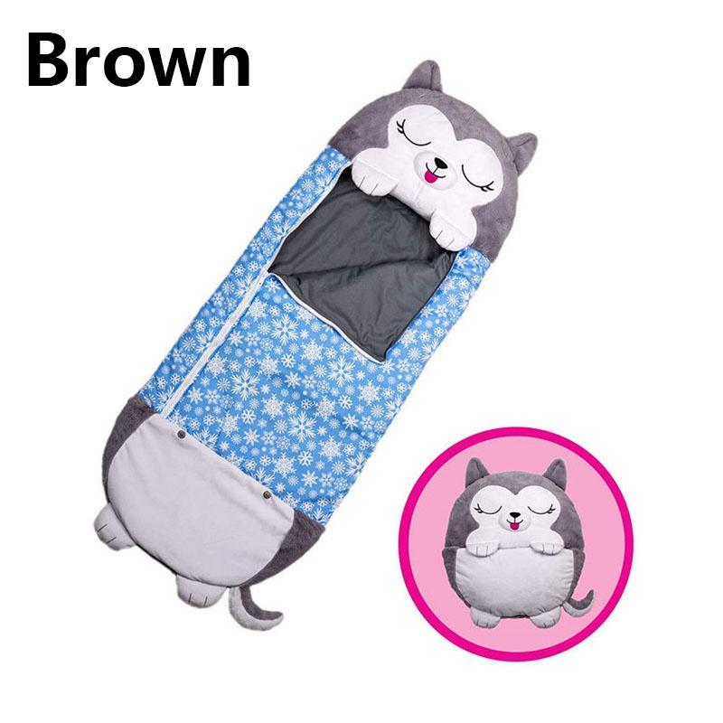 

Детское мультяшное одеяло, подарки на день рождения, толстое покрывало на кровать, детский спальный мешок, теплая мягкая ленивая игровая подушка M-160X60CM коричневый