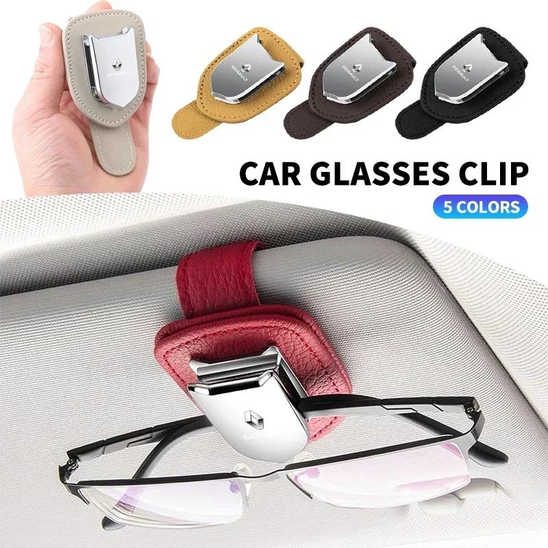 Car Eyeglass Holder Glasses Storage Clip For Renault Megane 1 Scenic Logan Laguna Espace Symbol Clio 4 RS Dacia ZOE Koleos ZZ12