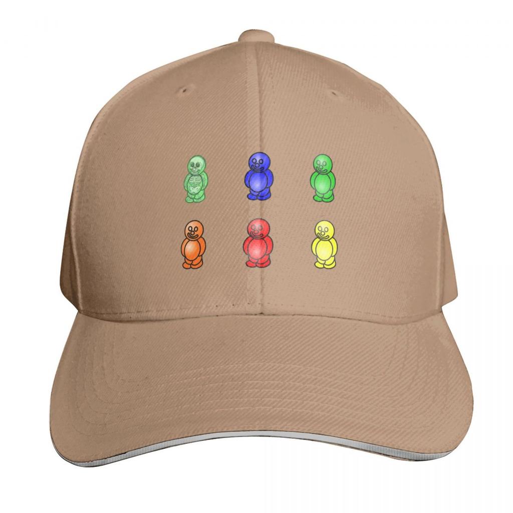 Collection of Jelly Babies Baseball Cap Trucker Cap Snap Back Hat Rave summer hat Women Unisexs
