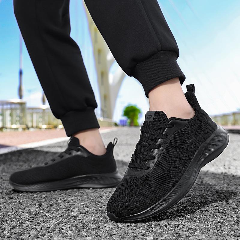 New Wide-foot Mesh Fly-woven Sports Shoes with Fat Feet and Wide Casual Non-slip and Wear-resistant Comfortable Running Shoes