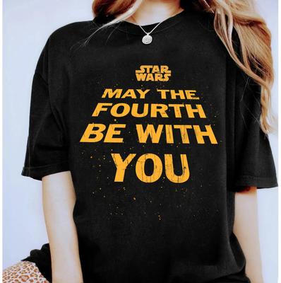 Star Wars 4. Mai sei mit dir Schräges Logo Unisex Erwachsener Kind T-Shirt