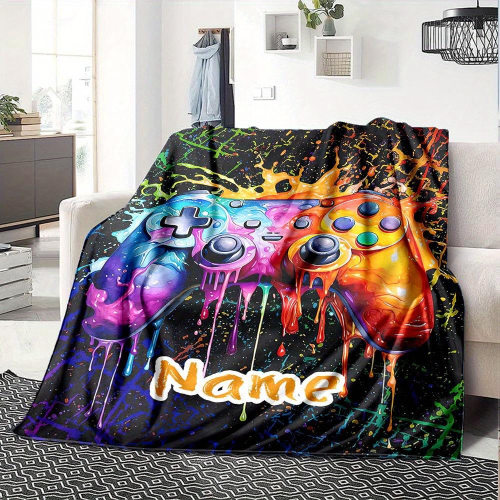 Colorful Gaming Controller Art Blanket Unique Home Decor Gift For Gamerst31