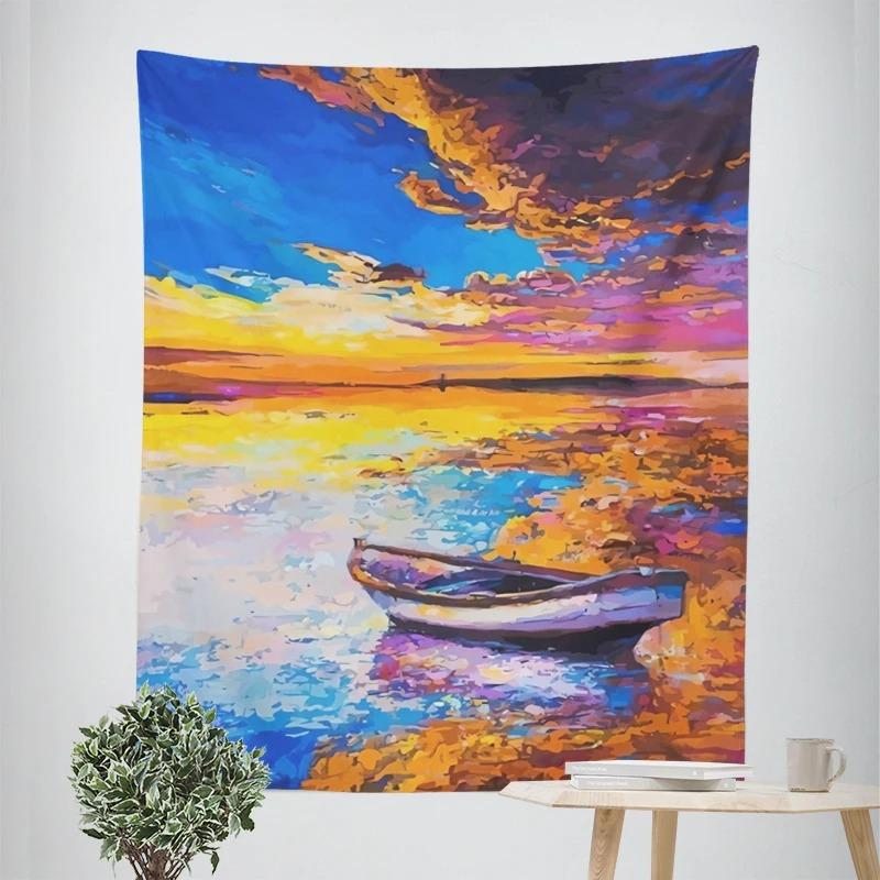 

Винтажная картина маслом, декоративный гобелен, домашний декор, офис, гостиная, гобелен 100x75cm