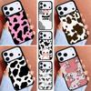 Cut Cow Phone Case for iPhone 16e 15 14 13 12 17 Pro Max Plus Air 17pro Cover Coque