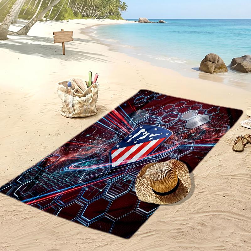 Atletico Madrid Printed Beach Towel Quick Dry Soft TowelPortable Large Rectangular Beach Blanket for Travel Swimming Pool