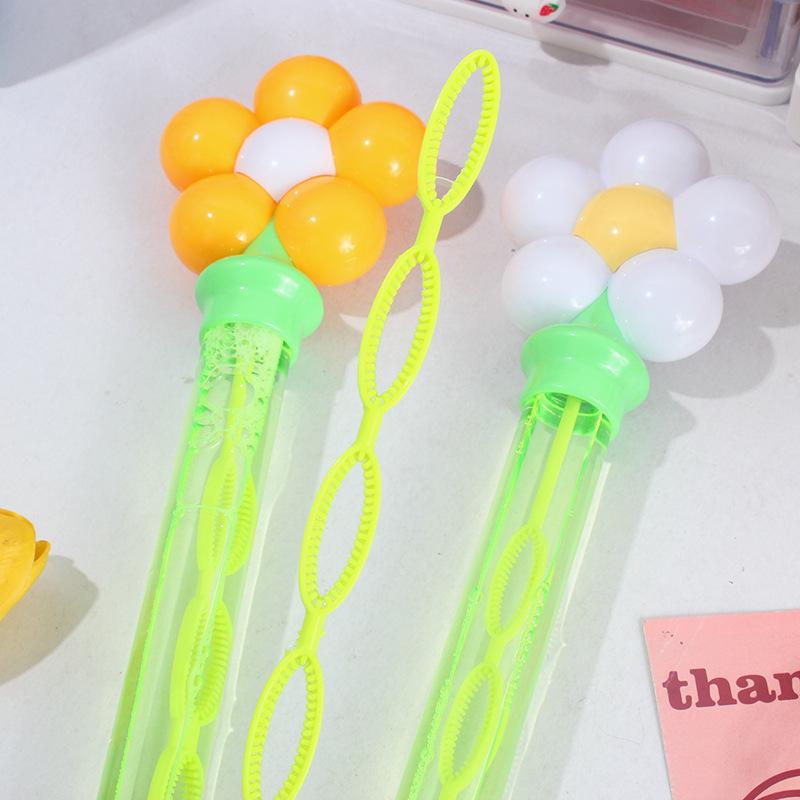 Summer Outdoor Gamesdopamine Vivid Flowers King Interactive Bubble Water Soap Bubbles Handheld Kids Toys Girl Gifts Baby Toys
