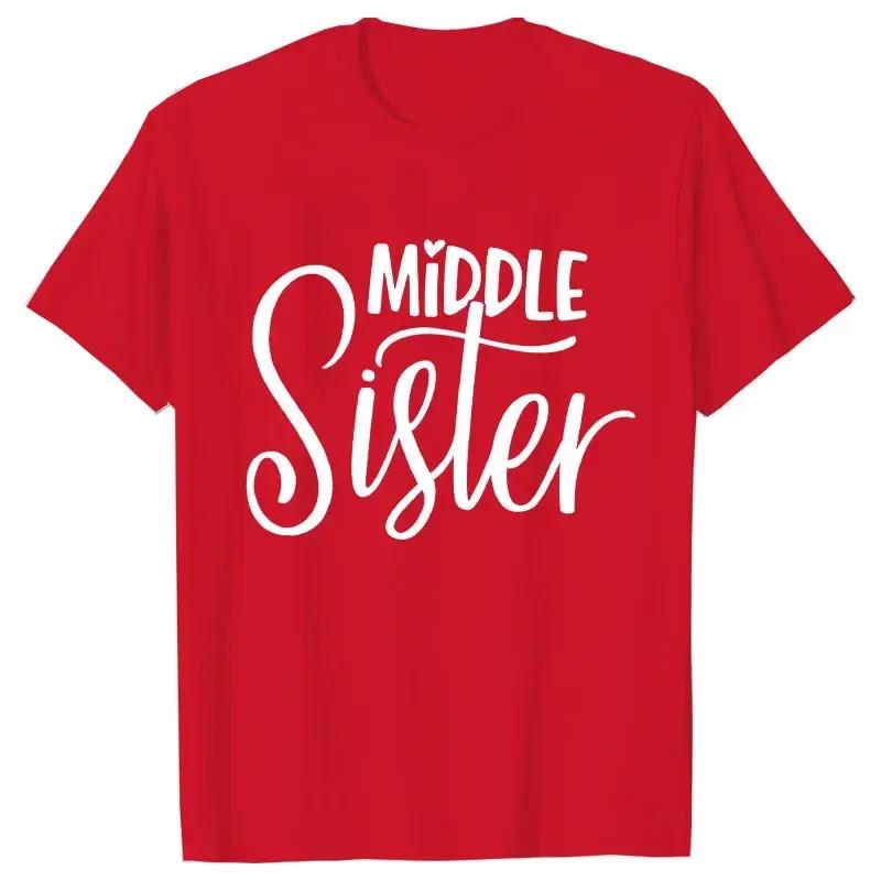 Kurzarm Mode Damen T-Shirt Große Mittlere Schwester Passende T-Shirts Damen Lässiges Oberteil T-Shirts Cartoon Grafik T-Shirts