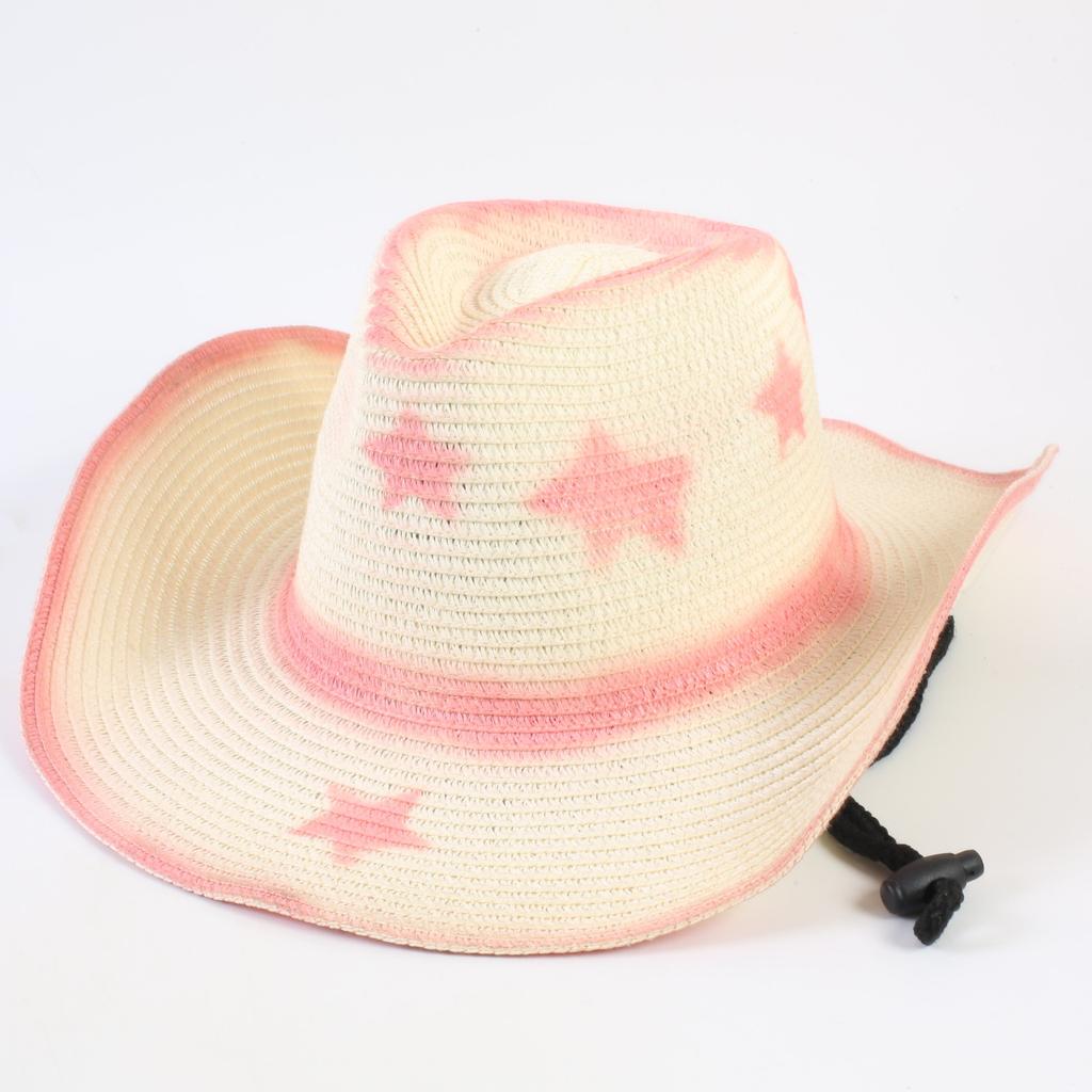 Popular Western Cowboy Straw Hat Men's and Women's Fashion Shade Straw Hat Classic Outdoor Western Cowboy Hat