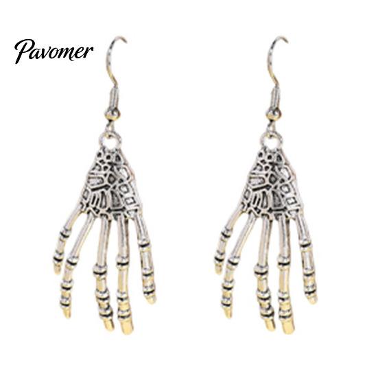 Kostümparty Ohrschmuck 1 Paar Halloween-Ohrringe für Damen, Skelett Spinne Kürbis Detaillierte Legierungsanhänger Geist Fledermaus Ohrhänger, Gothic