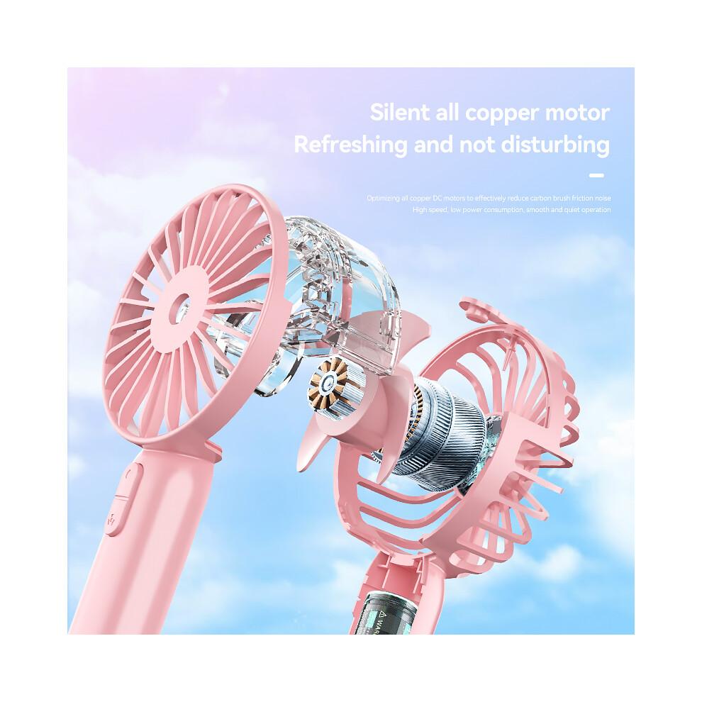 (Grün) Mini18 Drei Geschwindigkeiten Leiser Sommer Kühlventilator Nano-Spray Mini Handventilator