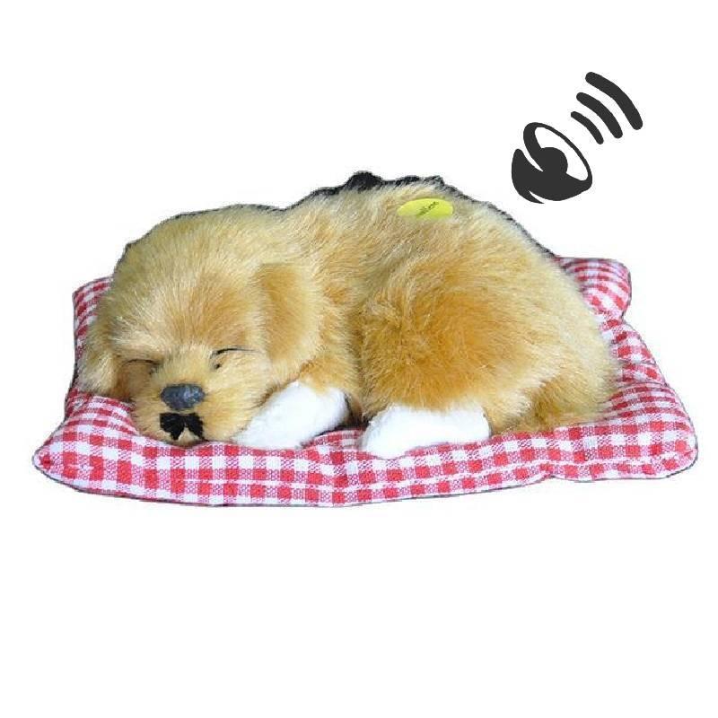 Dog Plush Sleep Toy Model Ornament Make Sound Lifelike Simulation Doll Gift