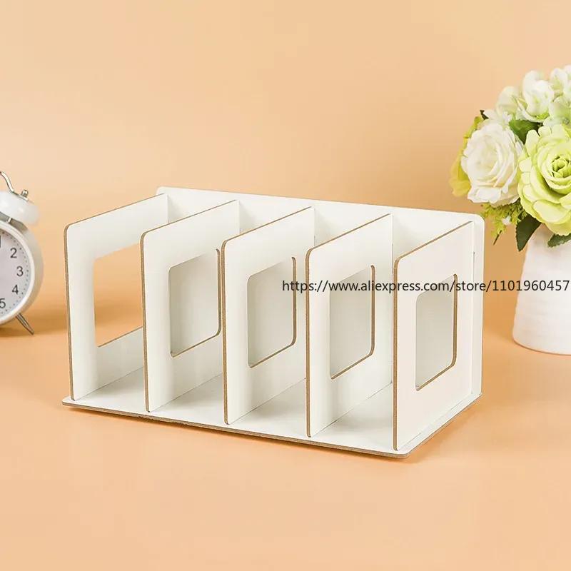 Desktop Storage Shelf with DIY Creative CD and DVD Rack for Home and Office