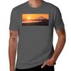 Sunset with Mount Fuji from Chigasaki Beach in Japan T-Shirt Soft Basic Cotton Short Sleeve Tee