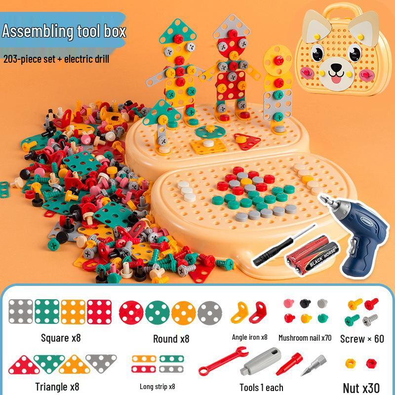 Children's Educational Toolbox with Electric Screwdriver for Toy Assembly and Repair