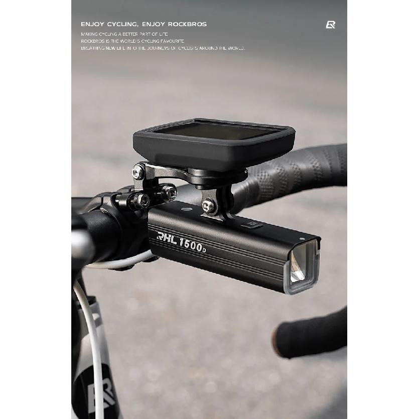 ROCKBROS Bicycle Computer Holder Bracket IGPSPORT Garmin Wahoo Computer Lightweight Aluminum Alloy Bracket Stem Adjustable Mount