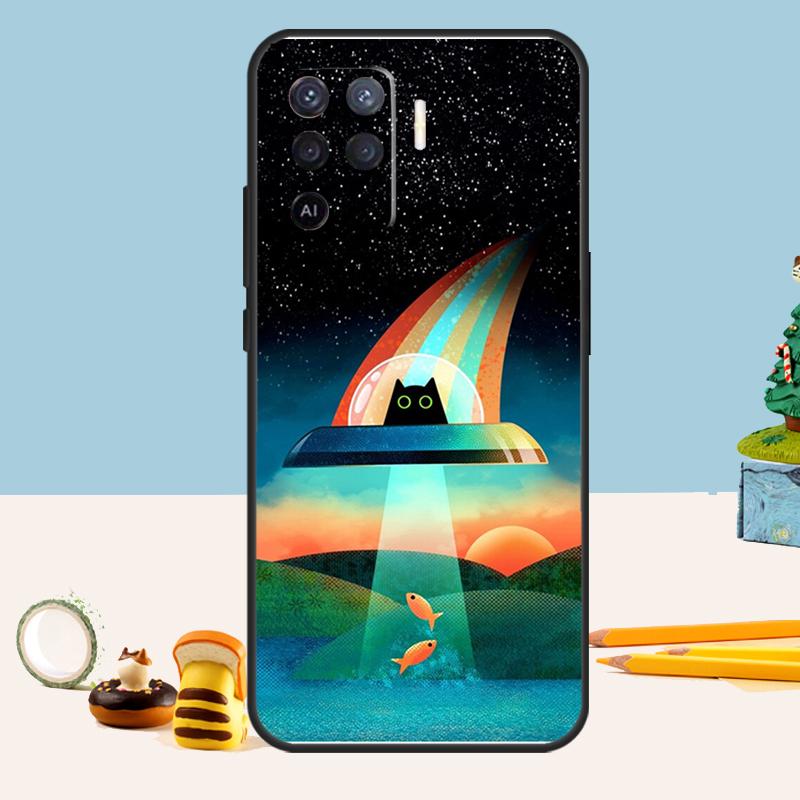 

Чехол с изображением НЛО, инопланетного кота, вселенной Для Oppo A5 A6 Pro A15 A16 A76 A96 A17 A57 A98 A58 A78 A18 A38 A54 A74 A94 A40 A60 A80 OPPO A94 4G
