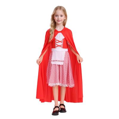 Süßes Kinder Halloween Outfit Klassischer Roter Umhang Partykostüm