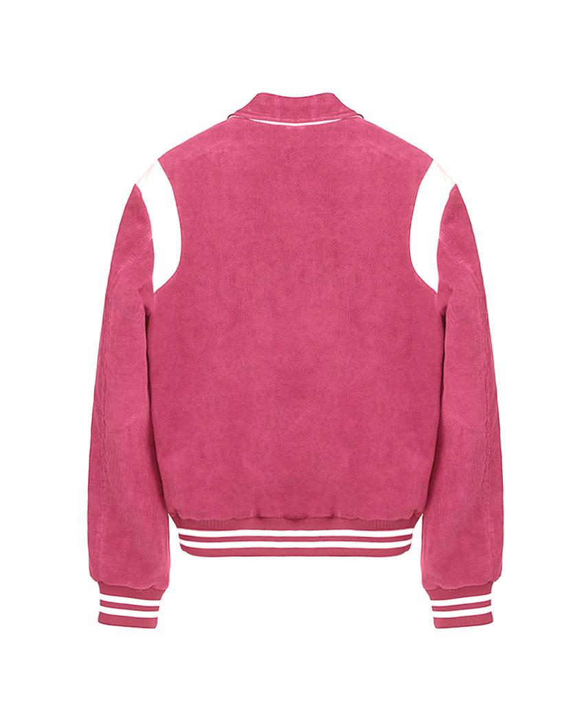 Rollingstudios Corduroy Varsity Jacket Pink