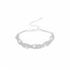 Elegant Irregular Sparkling Rhinestone Anklet - Bridal Foot Jewelry for Women